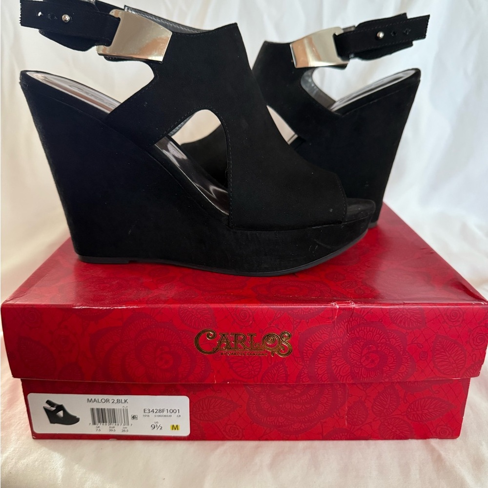 Carlos by Carlos Santana Black Wedges